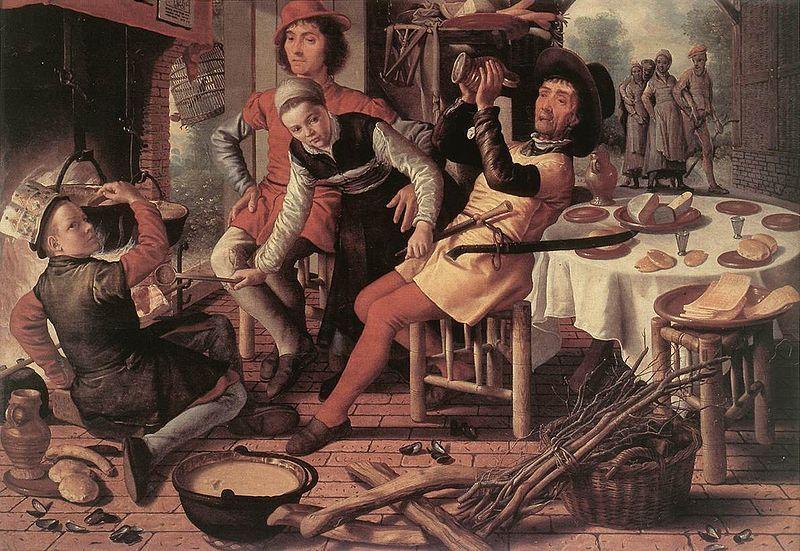 Pieter Aertsen Peasants by the Hearth Sweden oil painting art